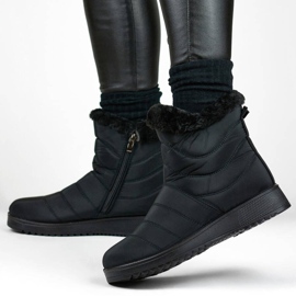 Ženske izolirane čizme za snijeg s krznom, crne W76B crna