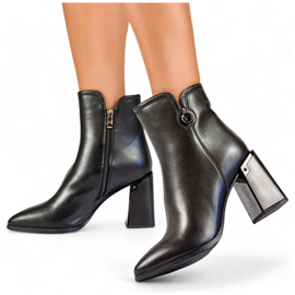 Ženske izolirane gležnjače na špic, crne GD-FL2084B crna