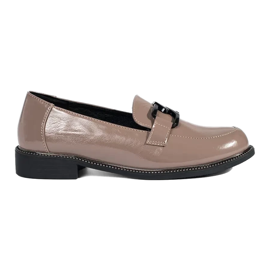 Goodin Tamno bež natikače s kožnim umetkom