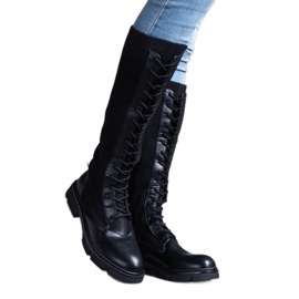 Crne čizme natikače s fleksibilnim gornjištem iz Veradi crna