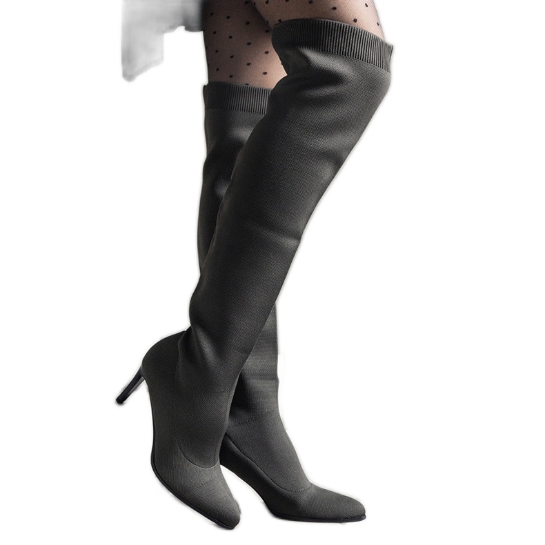 Zelene natikače s visokom petom i elastičnim Atari gornjištem zelena