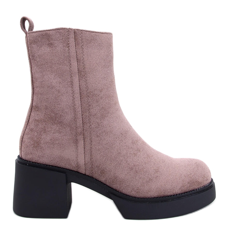 Gležnjače Ruffin kaki na stabilnu petu bež