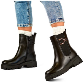 Ženske izolirane Chelsea čizme, crne, K-99257 crna