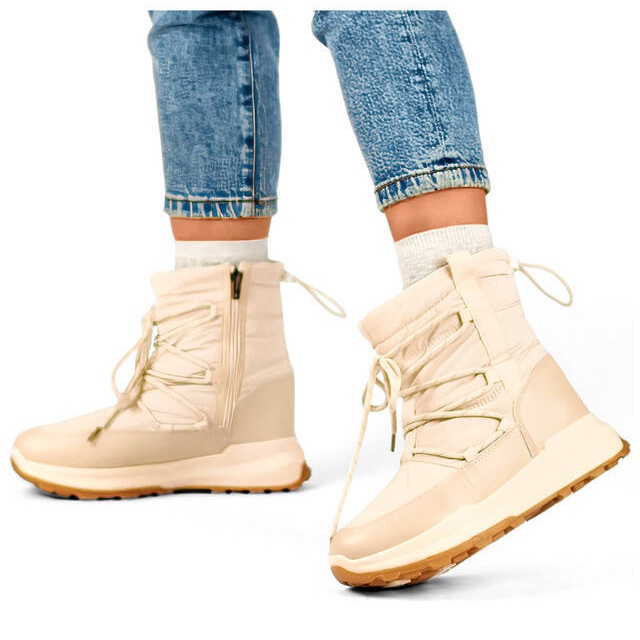 Ženske čizme za snijeg s platformom, bež 24-16321BE