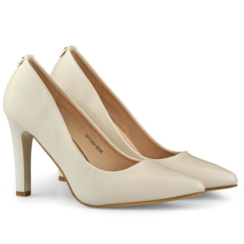 Bež ženske salonke na visoku petu GD-FL360BE