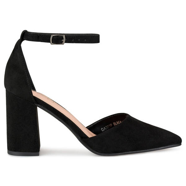 Crne cipele s visokom petom i kopčanjem na gležnju QA203B crno