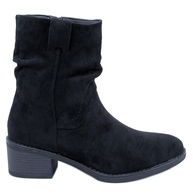 Gležnjače s niskom petom od antilop kože Raney Black crno