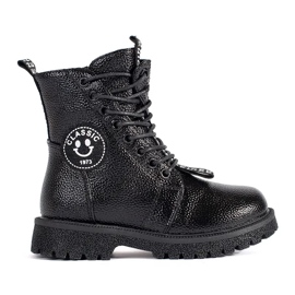 Crne gležnjače na vezanje izolirane krznom crna