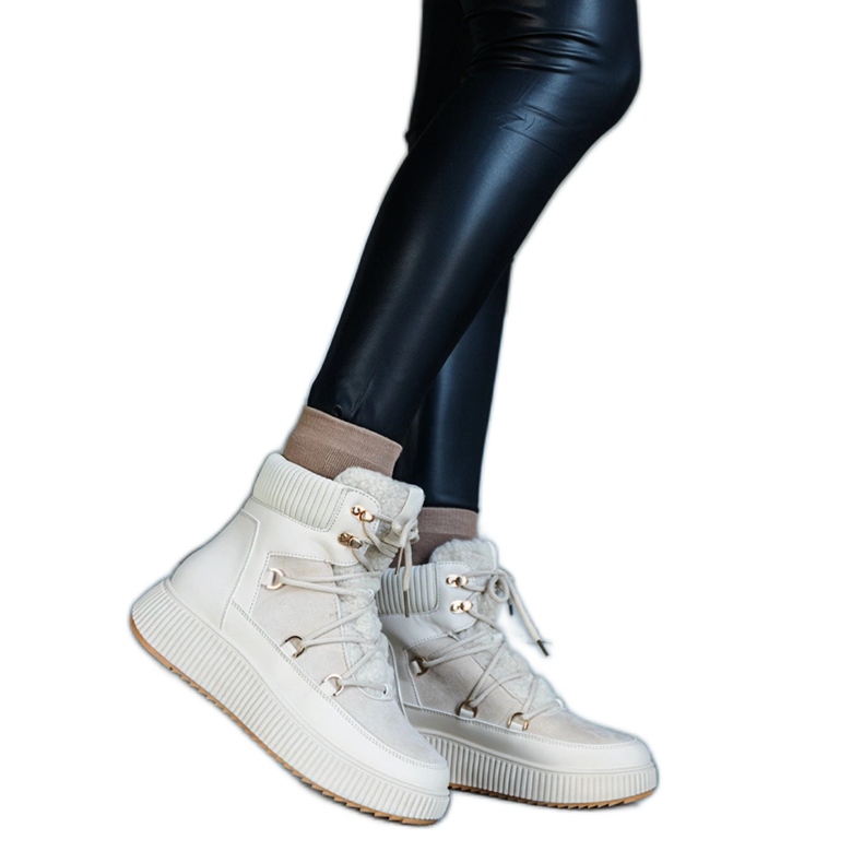 Svijetlo bež gležnjače s debljim potplatom, Rosemarie