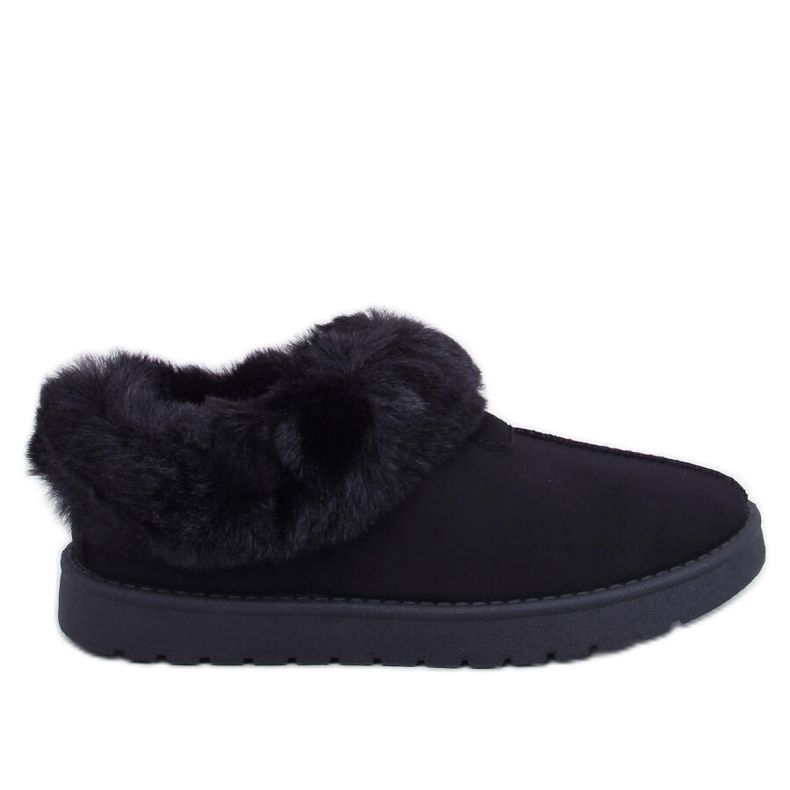 Kratke emus hlače obrubljene Fraley Black krznom crno