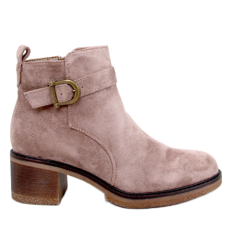 Duncans kaki čizme na nisku petu bež