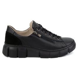 Olivier Ženske kožne cipele 1223 crne crna