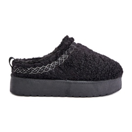 Crne Mesirra čizme za snijeg s platformom od ovčje kože i krznom crna