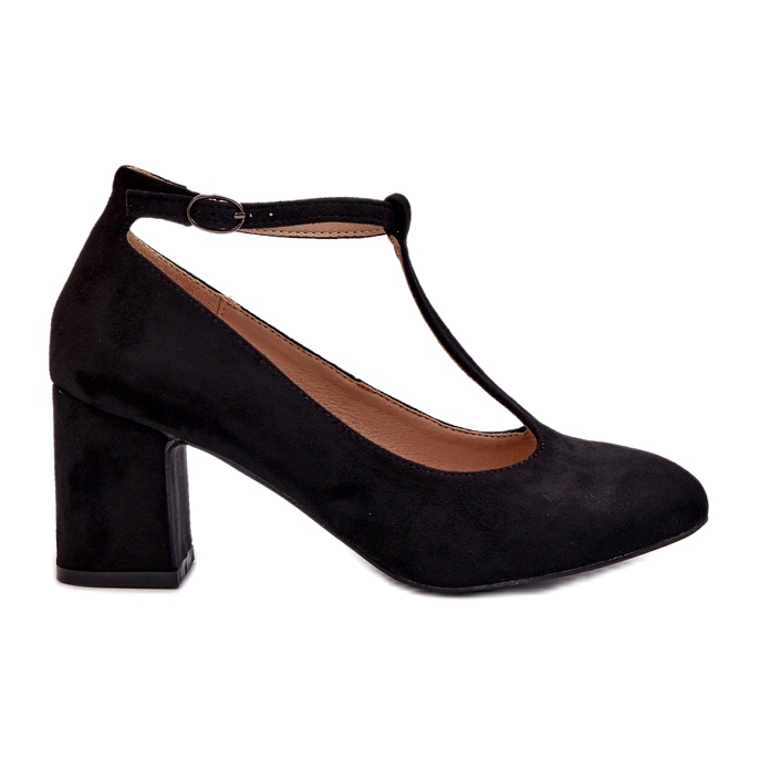 Cipele od eko antilopa s potpeticom, crne crno