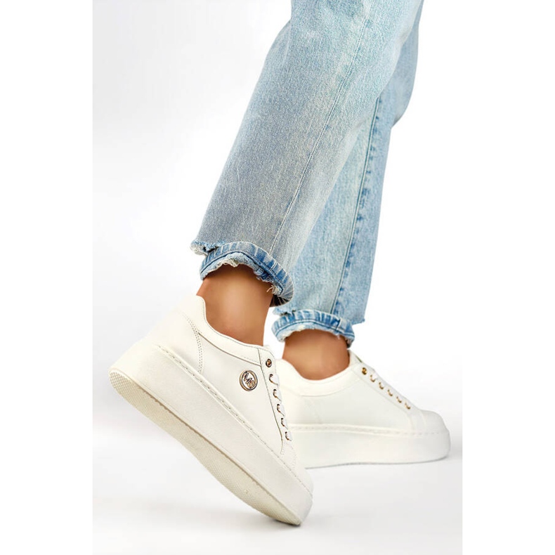 Ženske tenisice s debelim đonom bijele boje TL251-9W bijela