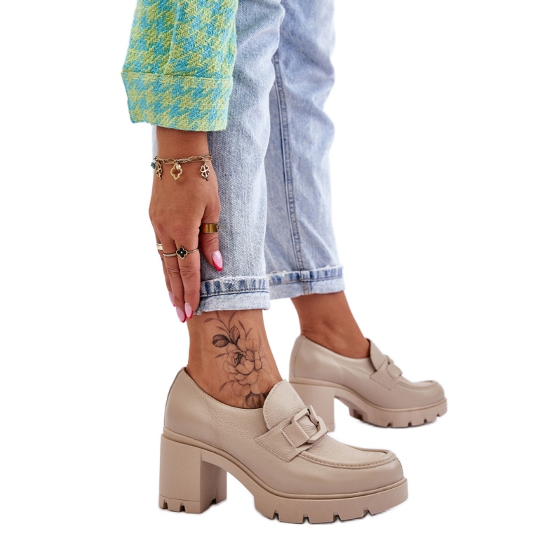 Cipele Model 20097 Bež lak