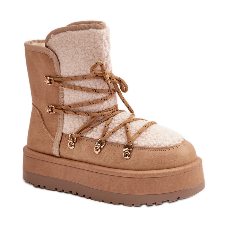 Svijetlosmeđe čizme za snijeg smeđa