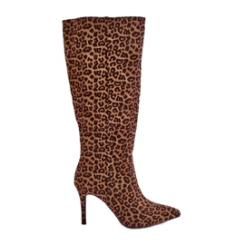 Čizme Model LQ-125 Smeđe crna