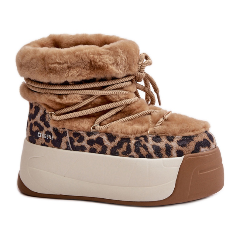 Big Star OO274A208 Smeđe/leopard čizme za snijeg smeđa