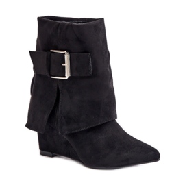 Model 1690A čizme od crne antilop kože crna