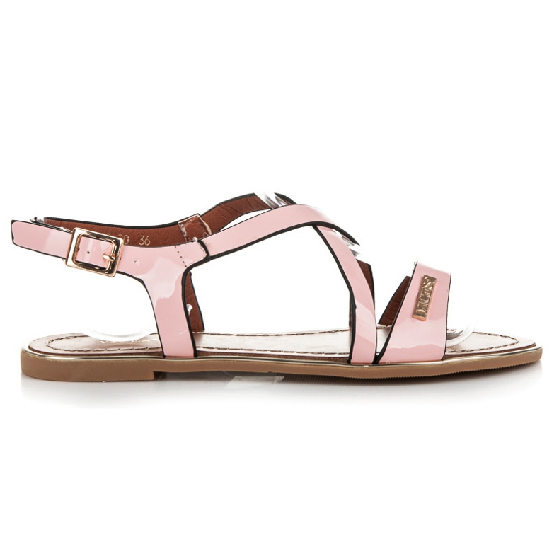 Vices Pastelne lakirane sandale ružičasta