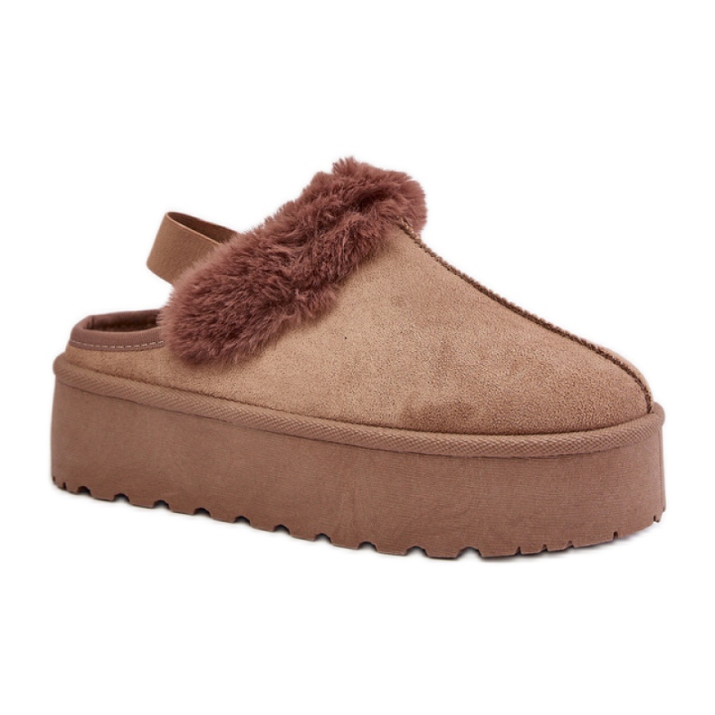 Papuče Model 24890 Tamno bež