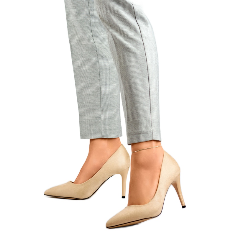 Ženske štikle, eko antilop B0-202BE, bež