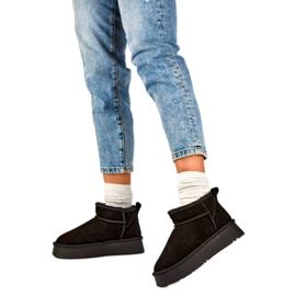 Ženske čizme za snijeg s krznenom izolacijom XF-159B, crne crna