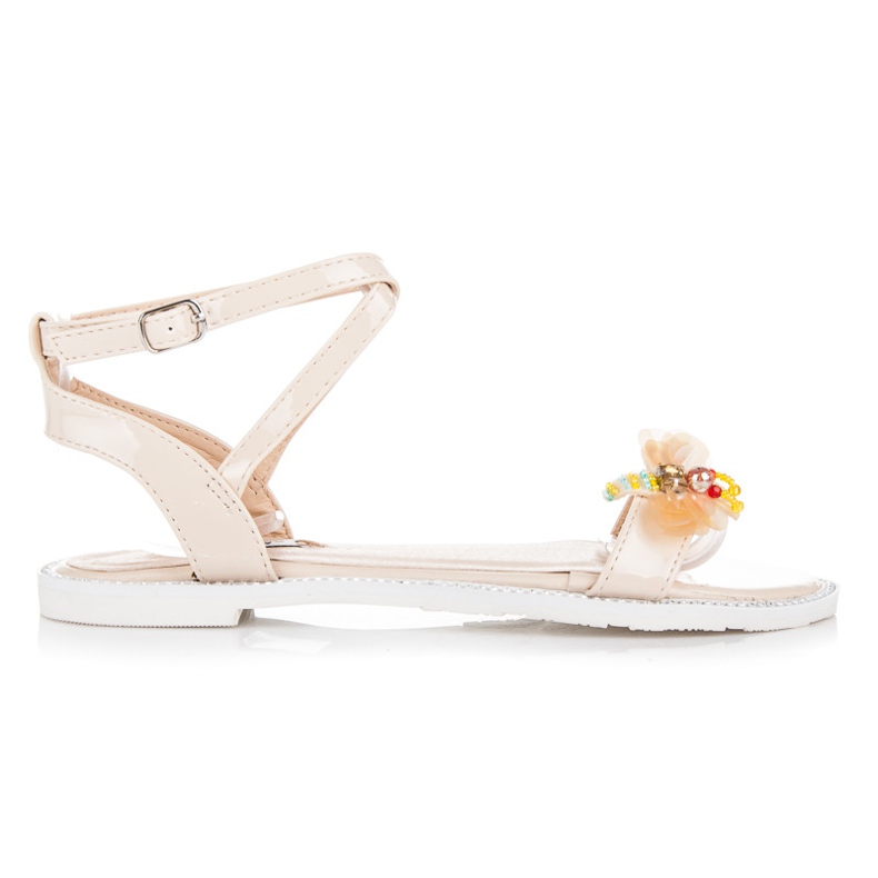 Vices Lakirane sandale s leptirom smeđa