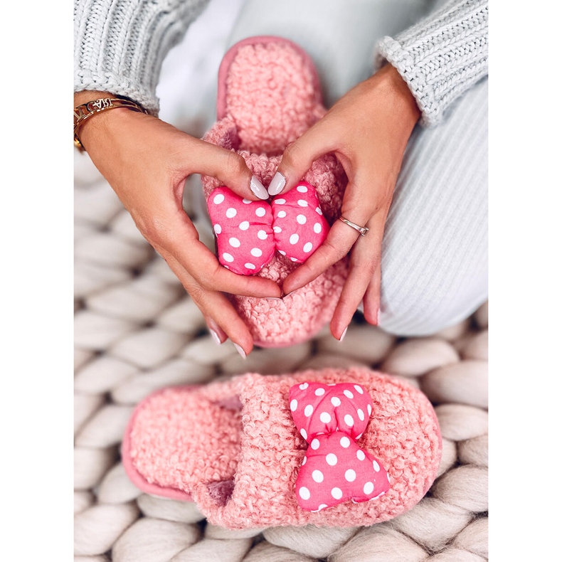 Dječje Salmon papuče s mašnom ružičasta