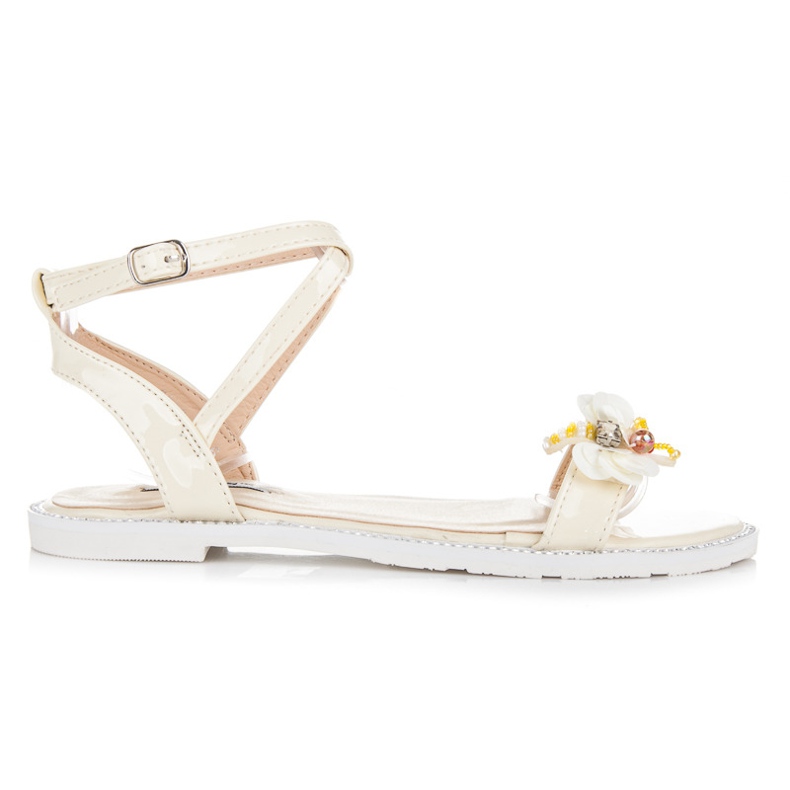 Vices Lakirane sandale s leptirom žuta boja