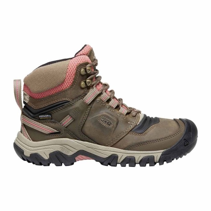 Trekking cipele Keen Ridge Flex Mid Wp KE-1024921 smeđe smeđa