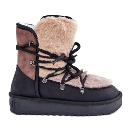 Ženske čizme za snijeg s krznom D.Franklin DFSH370012 crne crna