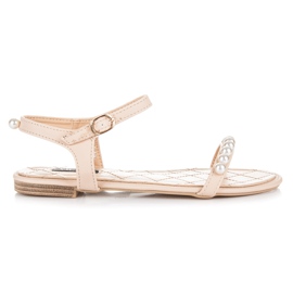 Vices Ravne sandale s perlama smeđa