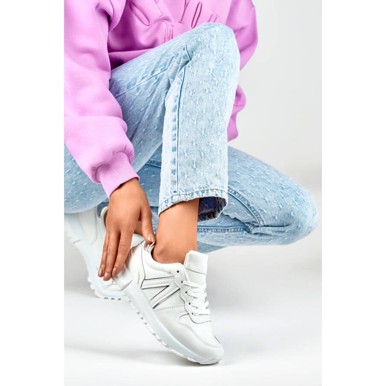 Ženska sportska obuća, bijele tenisice, LL66-33W bijela