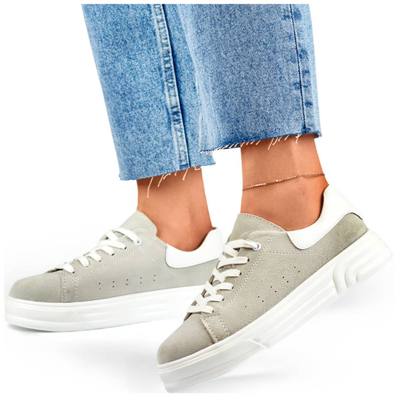 Ženske kožne sportske cipele, sive GD-XF-113G siva