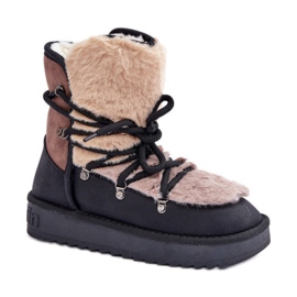 D.Franklin Krzno izolirane čizme za snijeg DFSH370012 crna