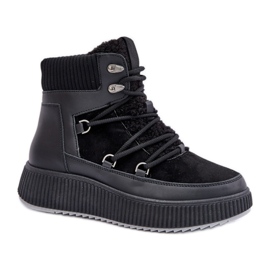 Ženske izolirane čizme za snijeg MD9944-1 crne crna