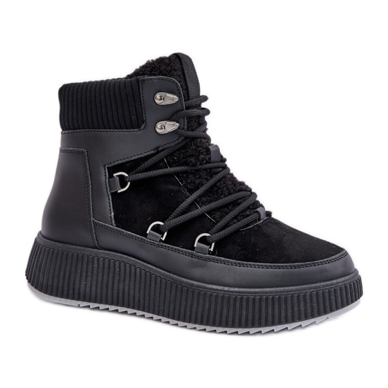 Ženske izolirane čizme za snijeg MD9944-1 crne crno