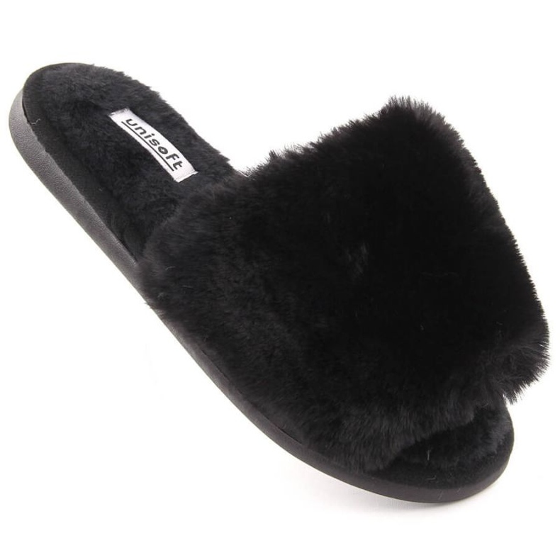 Kućne papuče s krznom Unisoft 6644 crne crno