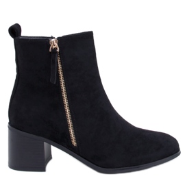 Eko antilop čizme na visoku petu, crne crna