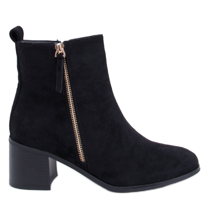 Eko antilop čizme na visoku petu, crne crno