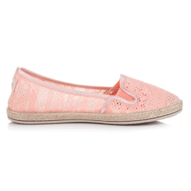 Balada Slip on čipkane espadrile naranča