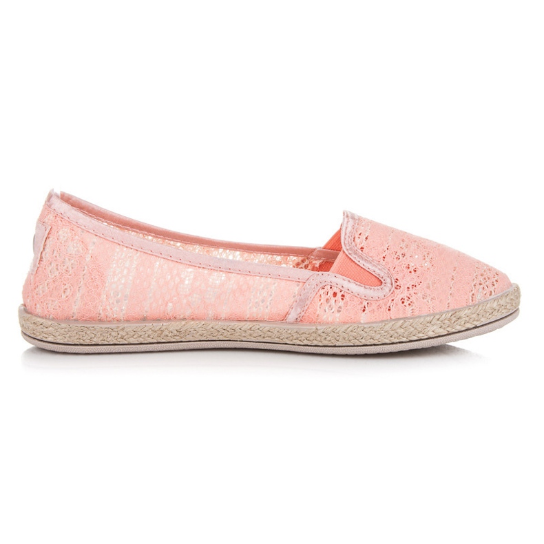 Balada Slip on čipkane espadrile naranča