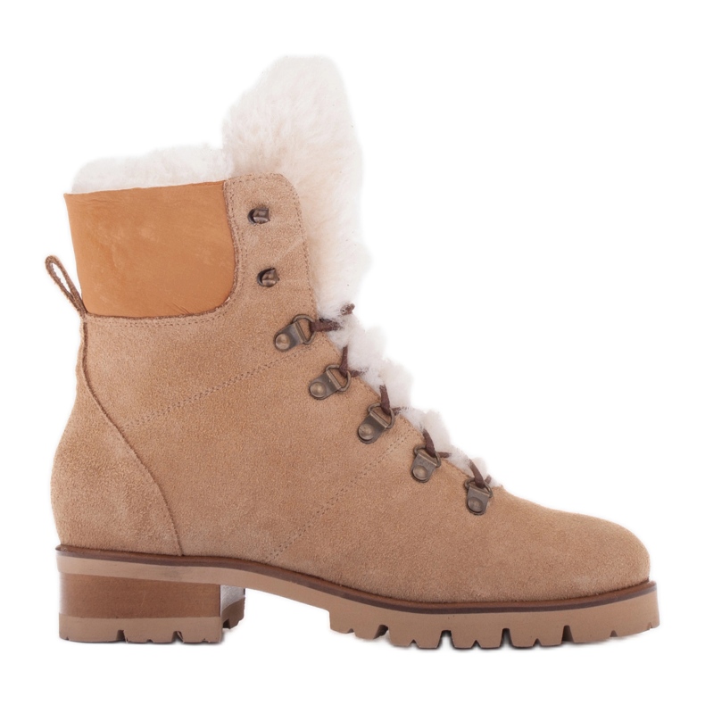 Marco Shoes Ženske čizme izolirane vunom bež