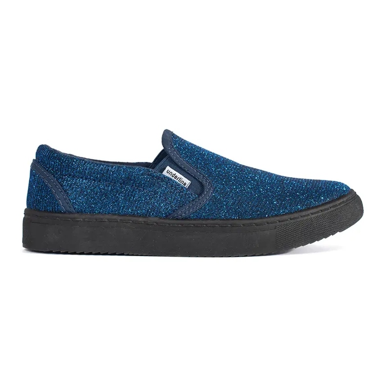 Plave svjetlucave slip-on tenisice plava