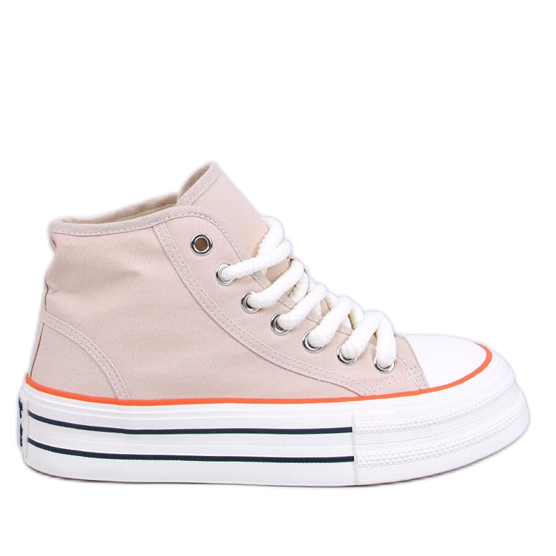 Ženske tenisice na bež platformu