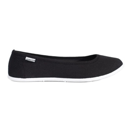 Ženske balerinke od crnog platna crna