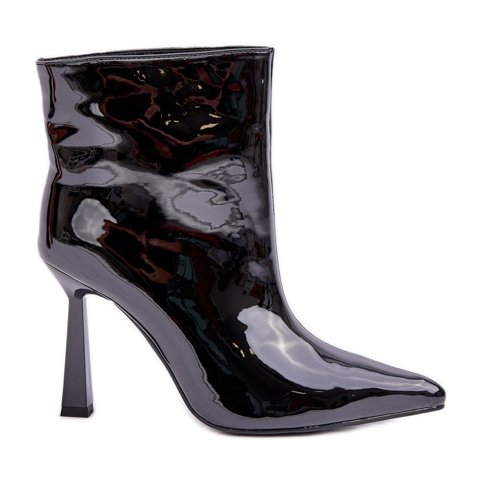 Lakirane gležnjače, crne crno