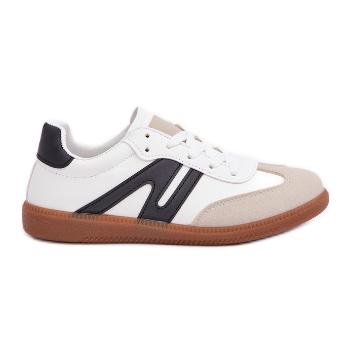 Ženske niske tenisice od eko kože, bijele i crne Navidemi bijela